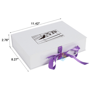 Customized white /grey/black Luxury Flap Lid Packaging Cardboard magnetic gift box