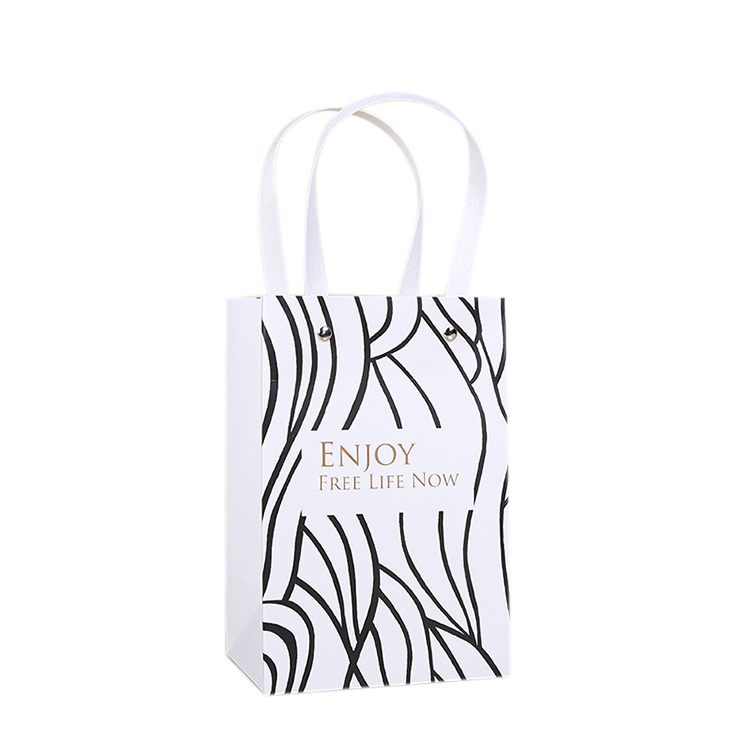 2020 Luxury Customized Logo High Quality Gift Graft Paper Packing Shopping Bag With Handles For Gift