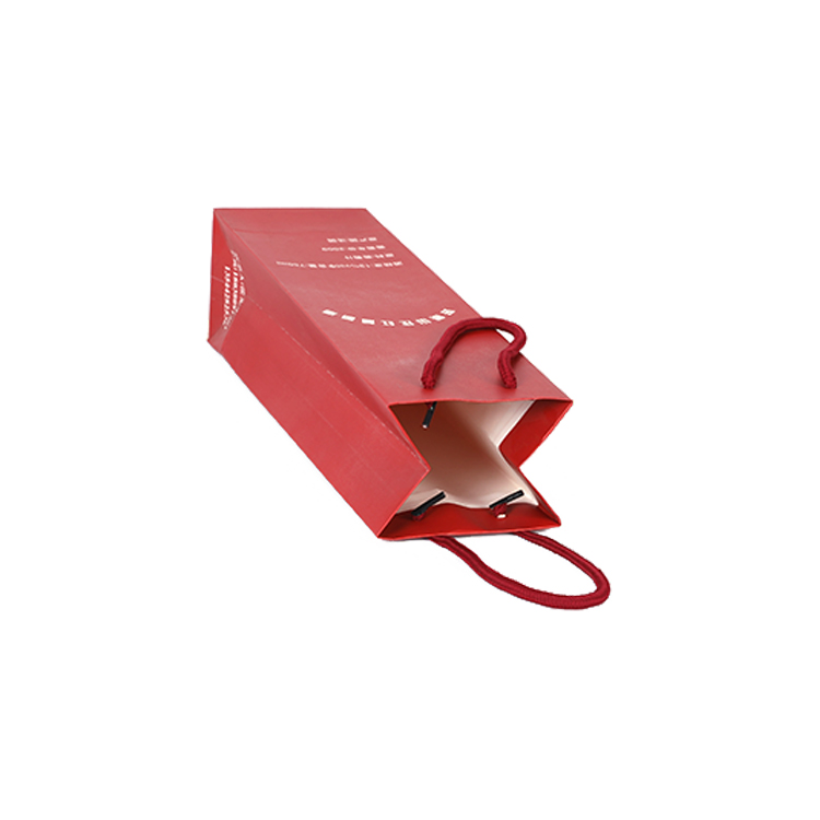 High Quality Custom Logo Paper Gift Packing Bag With Special Paper For Wine