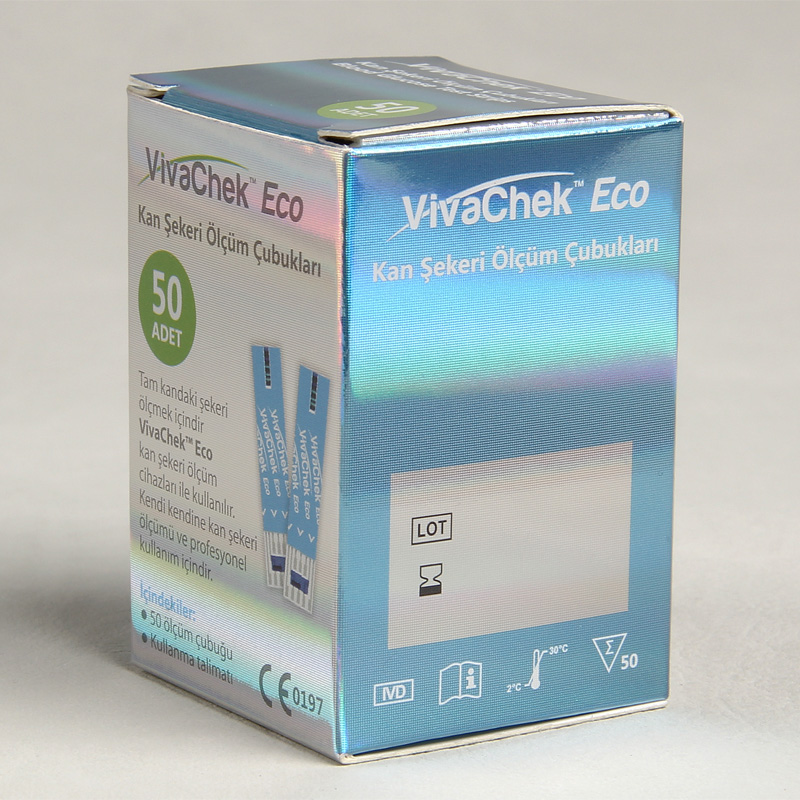 Color Cardboard Little Box Anti-fogery Ink Printing Paper Box For Blood Glucose Test Strips With Reflective Material