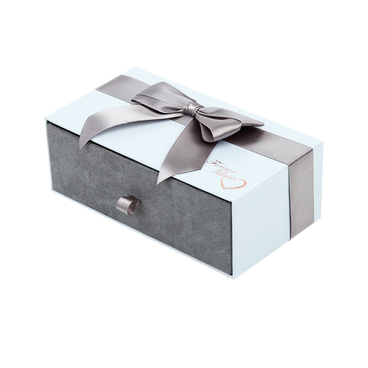 Customized Printed Logo Paper Folding Sliding Jewelry Packaging Gift Box with Drawer