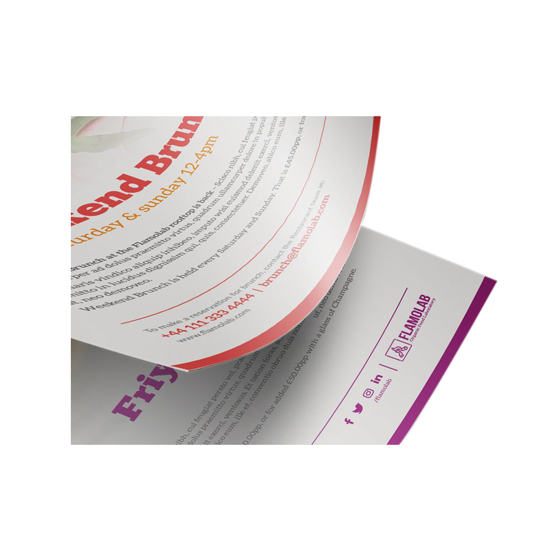 Durable paper advertising sample flyers