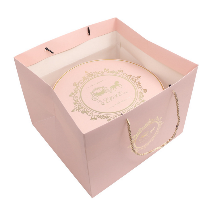 Customized Flower Packaging Gift Box, Hat Design Luxury Preserved Recyclable Paper Boxes