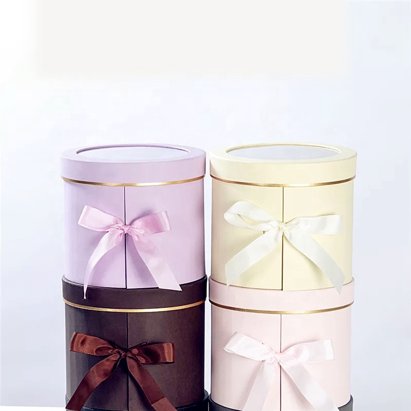 Valentine's Gift Wholesale Hot Sale Gift Packaging Flower Tube Box, Packaging Flower Box With Ribbon
