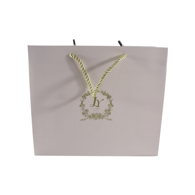 Wholesale Custom Logo White Kraft Gift Craft Shopping Paper Bag With HandlesWholesale Custom Logo White Kraft Gift Shopping Paper Bag With Handles