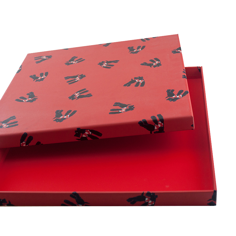 2020 New Red Precise Hardboard Flat Printing Personalised Packaging Sweets Box