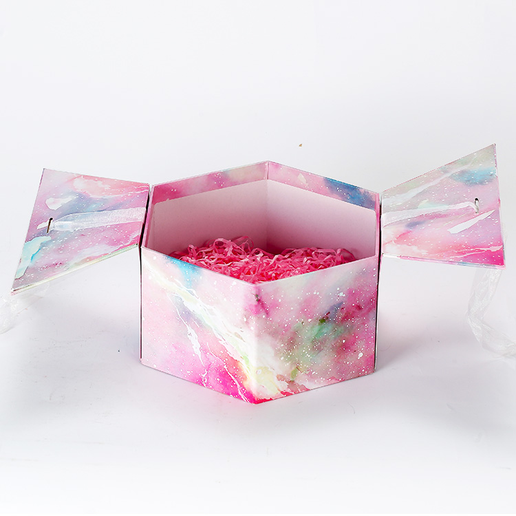 Custom Design High Quality Six Side Shape Packaging Paper Box For Gift