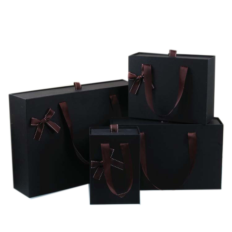 Fashion product innovative paper packaging box,small paper box packaging with ribbon bow