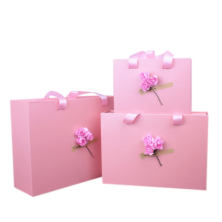 Custom Big Size gift price paper box sweet, paper box with ribbon