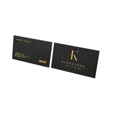 High Quality Custom Matte Gold Foil Stamping Art paper Business Cards