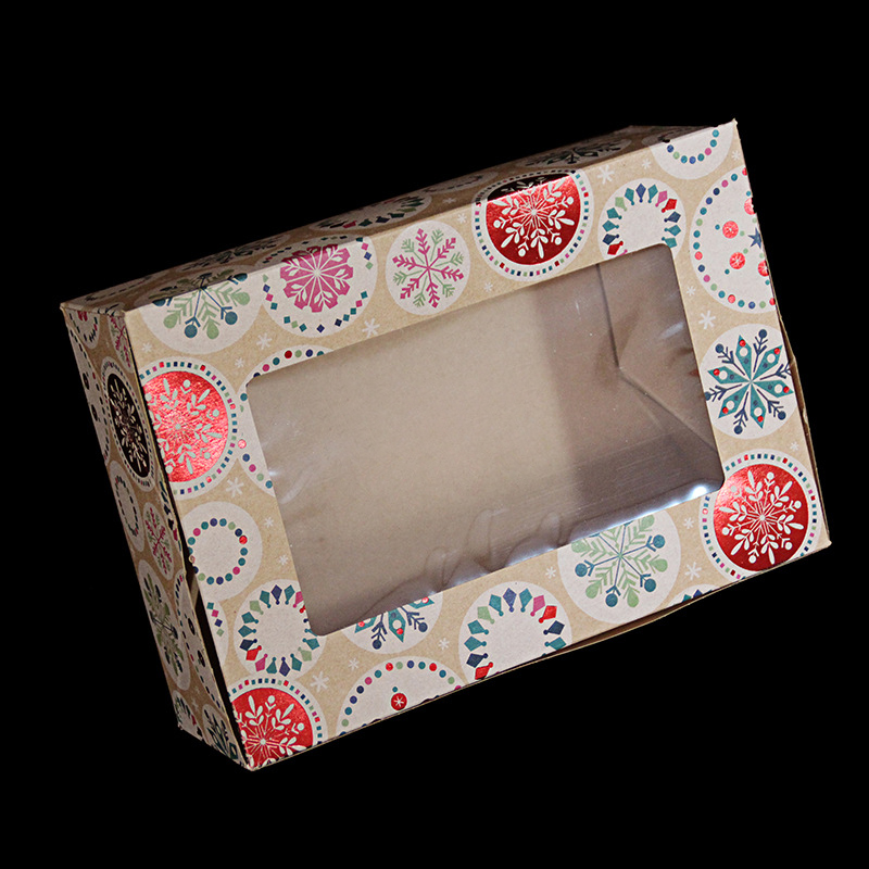 Cross border Amazon special supply kraft paper box Christmas gilding gift box party biscuit Candy small paper box