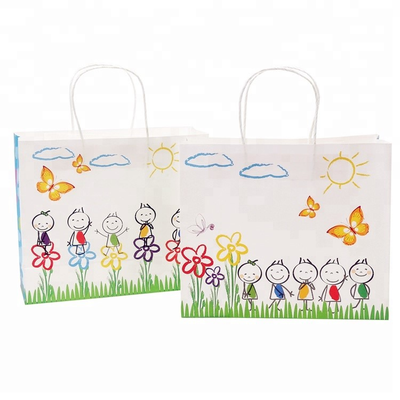 China Supplier Custom Print Children's Kindergarten Lovely Birthday Paper Bag,Gift Packing Bag 
