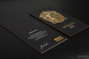 Hot-sale 2021 Custom Gold Stamping greeting card Full Color printing Black paper business cards