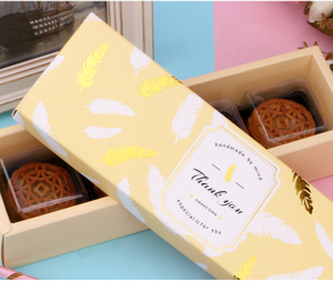 OEM Custom China Style Paper Box Designs Moon Cake Hard Paper Box With Ribbon, Paper Box Sweet