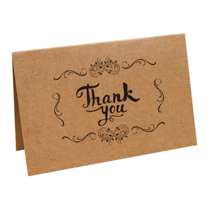 Popular Products 2021customaized Small Thank You Cards Kraft Paper