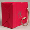 Fashion Custom Hot Selling Party Gift Red Coated Paper Hand Bag 