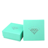 New lake blue diamond jewelry packing box ring earrings jewelry gift wrapping paper box