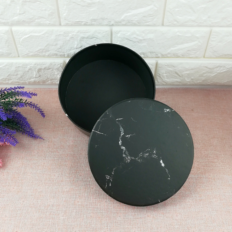 Chinese Wholesale Marble Hot Stamping Cardboard Round Flower Box