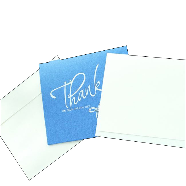 Hot stamping Customized bulk envelopes & stickers including thank you cards for wedding graduation