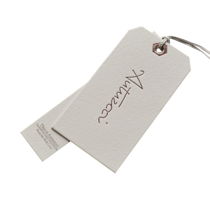 Luxury Cardboard Custom Design Printing Clothing Paper Brand Luggage Tag