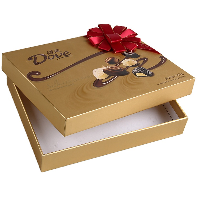 High-end Printing Luxury Boutique Stamping Custom Logo Printed Food Square Cardboard Chocolate Paper Box, Paper Chocolate Boxes
