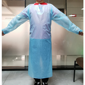 Disposable CPE isolation gown (non-medical),passed American AAMI test level 3,over 50 million pieces have been exported to USA,Germany and Japan.