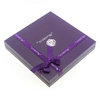 Purple Color with Silver Stamping Logo Custom Scarf Packaging Paper Box with Ribbon Bowknot 