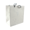Wholesale Custom Logo White Kraft Gift Shopping Paper Bag With Silk Handles