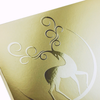 High End Folding Packing Backlight Oil Embossing Gold Paper Cosmetic Gift Box