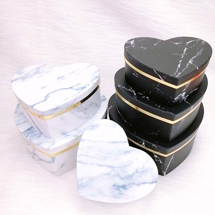 2020 High Quality Marble Packaging Box For Flower Heart Flower Box 