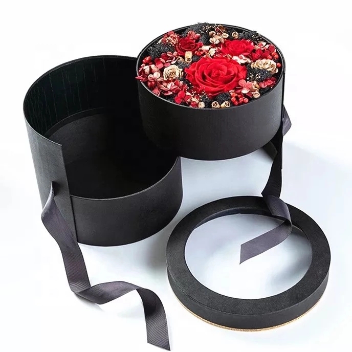 Valentine's Gift Wholesale Hot Sale Gift Packaging Flower Tube Box, Packaging Flower Box With Ribbon