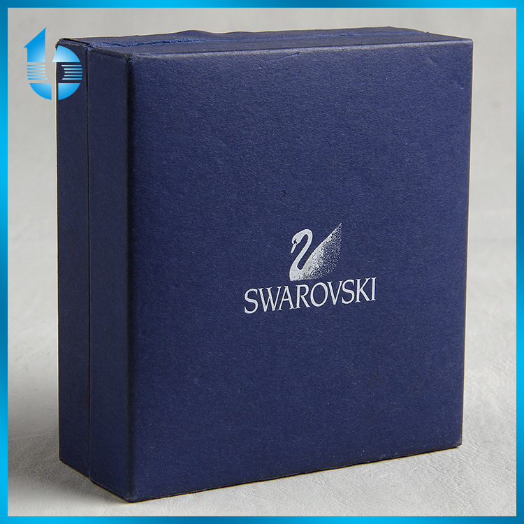 Custom Ocean Blue Paperboard Jewelry Paper Packaging Box For Lady's Bracelets