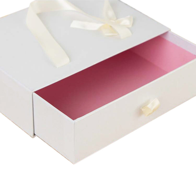 Factory Custom paper box supplier,drawer paper gift box with ribbon bow